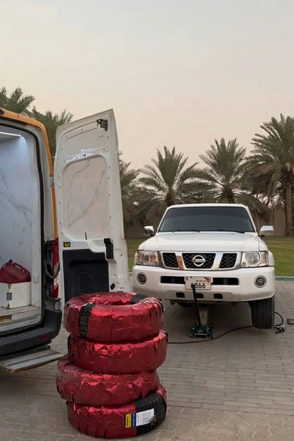 تبديل اطارات متنقل
