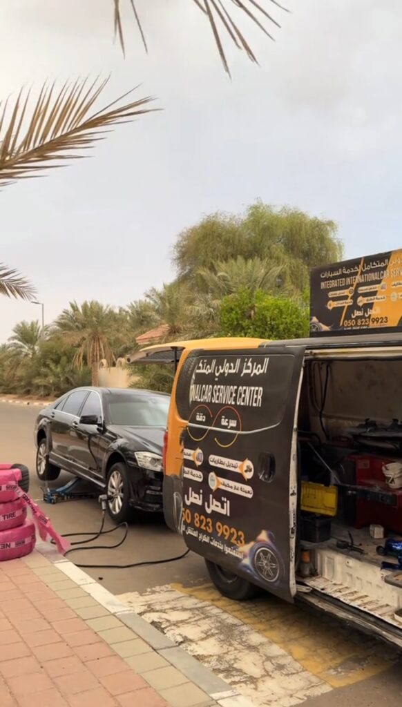 كراج تصليح سيارات متنقل في العين